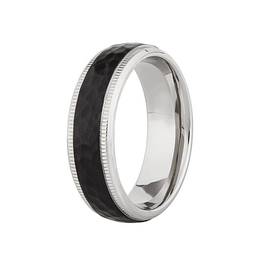 Mens 8MM Stainless Steel Wedding Band