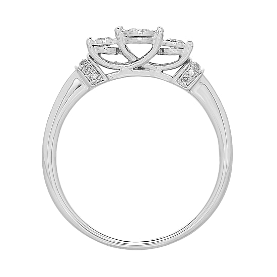 Womens 1/3 CT. T.W. Genuine White Diamond 10K Gold Engagement Ring
