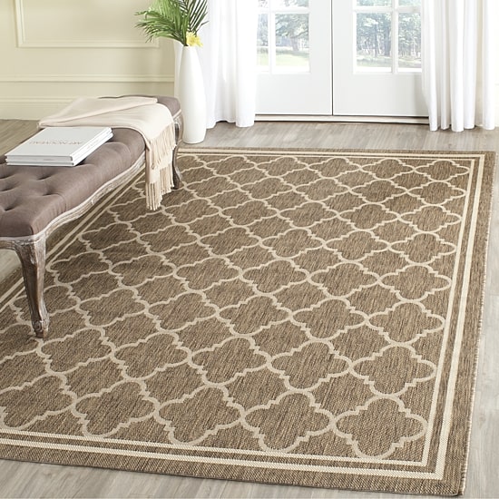 Safavieh Courtyard Collection Crispian Geometric Indoor/Outdoor Area Rug