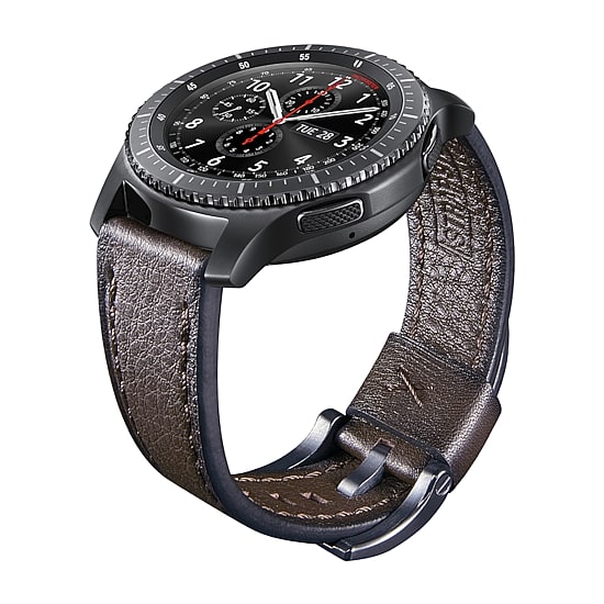 Samsung Galaxy 46mm Compatible Mens Brown Leather Watch Band Gp-R765breeaab