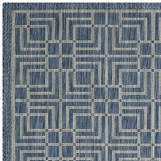 Safavieh Courtyard Collection Adelaide Geometric Indoor/Outdoor Square Area Rug