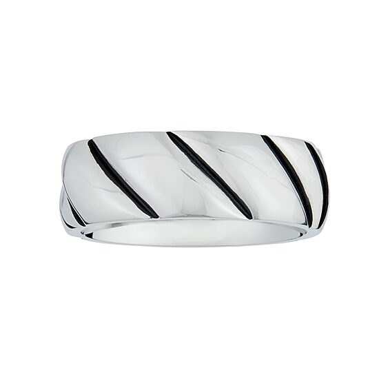 Mens 8MM Cobalt Wedding Band