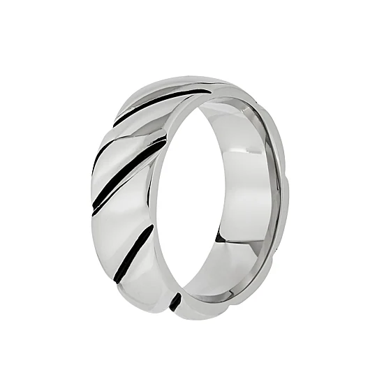Mens 8MM Cobalt Wedding Band