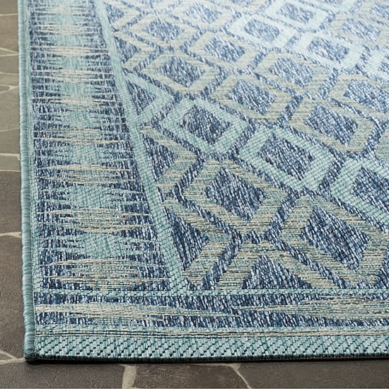 Safavieh Courtyard Collection Trent Geometric Indoor/Outdoor Area Rug