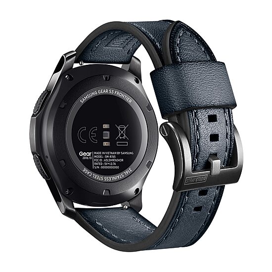 Samsung Galaxy 46mm Compatible Mens Blue Leather Watch Band Gp-R765breeaac