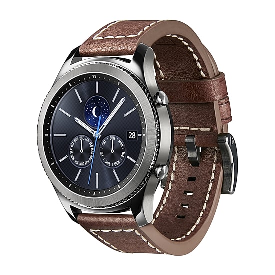 Samsung Galaxy 46mm Compatible Mens Brown Leather Watch Band Gp-R765breeeab