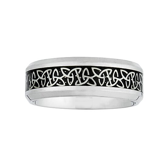 Mens 8MM Stainless Steel Wedding Band