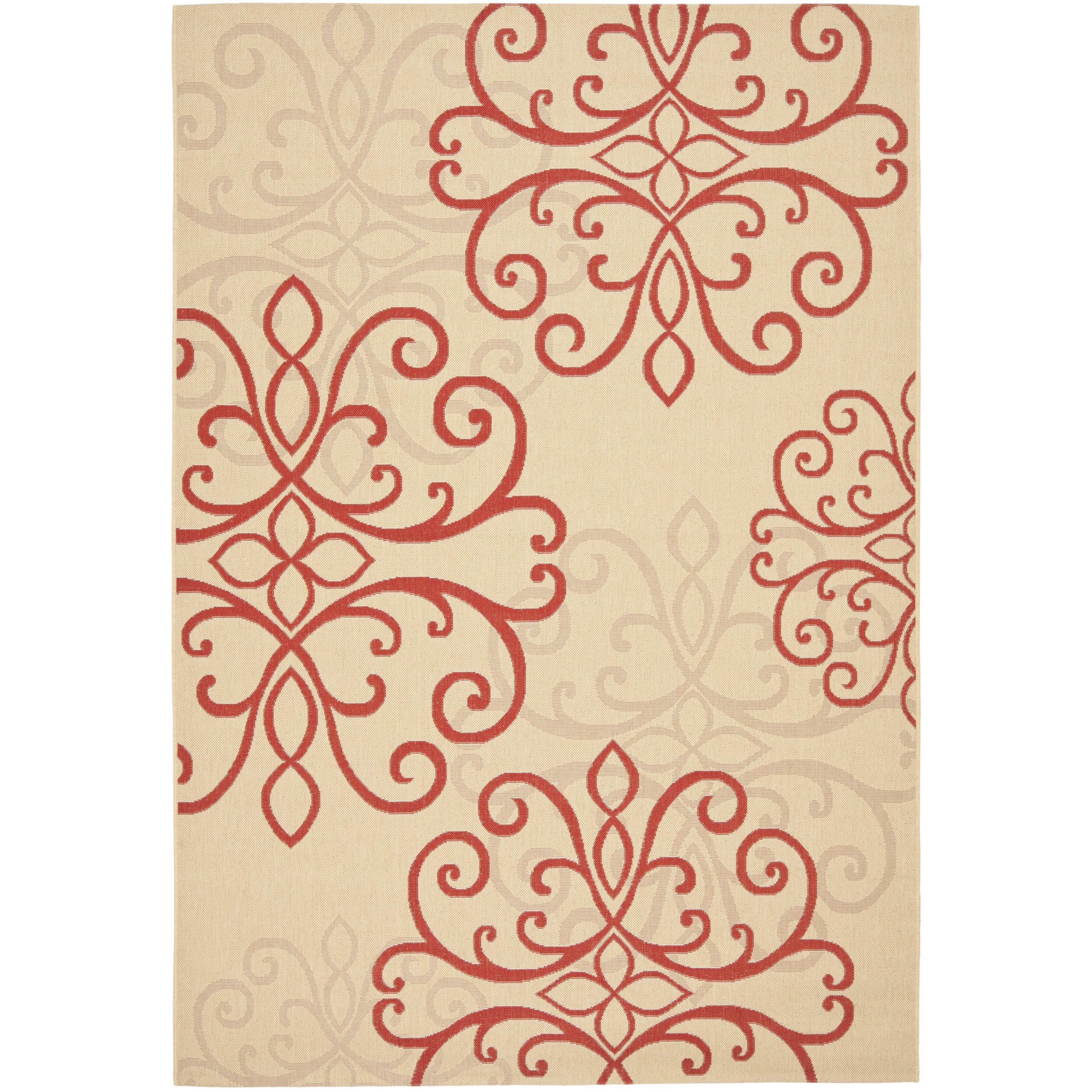 Safavieh Courtyard Collection Mortimer Floral Indoor/Outdoor Area Rug