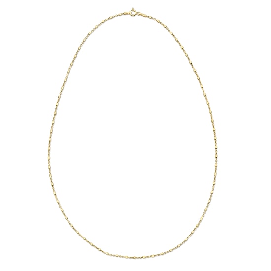 Made in Italy Womens 24K Gold Over Silver Sterling Silver 20 Inch Rope Chain Necklace