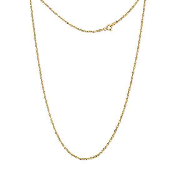 Made in Italy Womens 24K Gold Over Silver Sterling Silver 24 Inch Singapore Chain Necklace