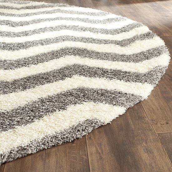 Safavieh Montreal Shag Collection Zoey Geometric Round Area Rug