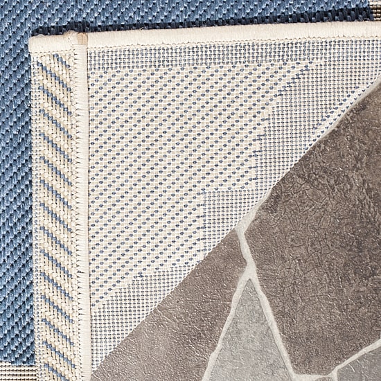 Safavieh Courtyard Collection Gina Geometric Indoor/Outdoor Round Area Rug
