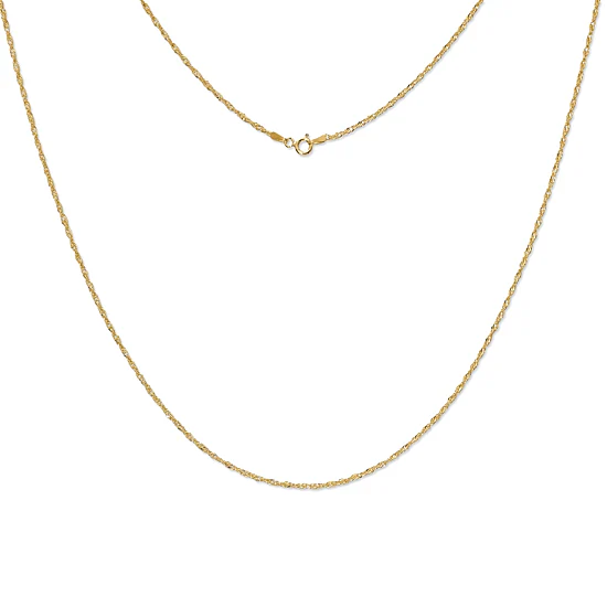 Made in Italy Womens 24K Gold Over Silver Sterling Silver 30 Inch Singapore Chain Necklace