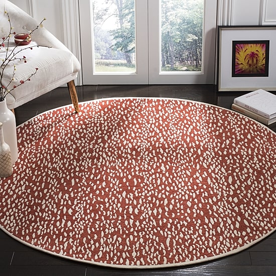 Safavieh Marbella Collection Gaia Geometric Round Area Rug