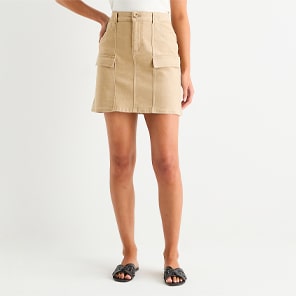 ana twill denim skirt