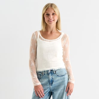 Arizona Juniors Long Sleeve Layered Top
