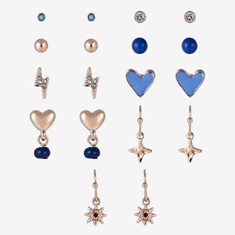 Arizona Womens 9 Pair Earring Set