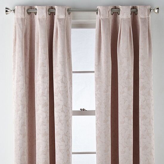 Liz Claiborne Zoe Leaf Bo Grommet Top Blackout Single Curtain Panel