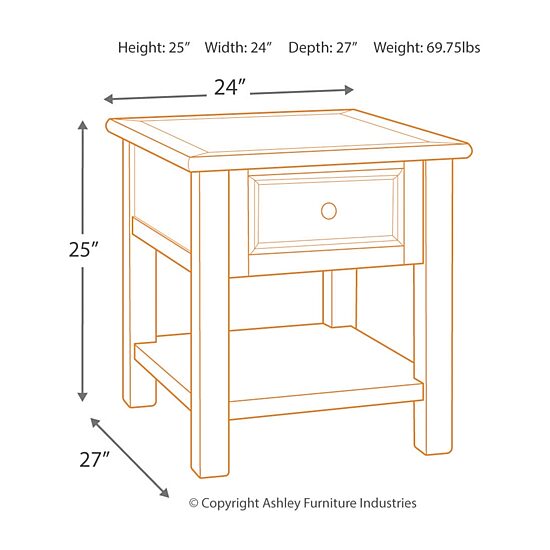 Signature Design by Ashley® Roanoke 1-Drawer Storage End Table