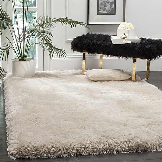 Safavieh Luxe Shag Collection Marjory Solid Area Rug