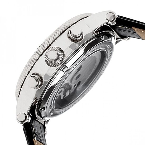 Heritor Automatic Winston Mens Automatic Black Leather Strap Watch Herhr5202
