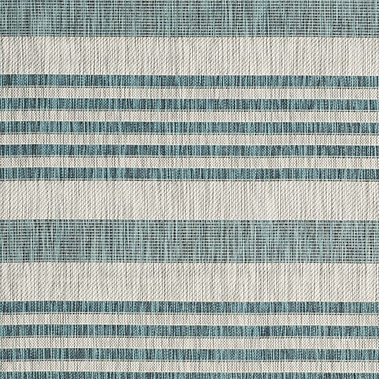 Safavieh Courtyard Collection Major Stripe Indoor/Outdoor Round Area Rug
