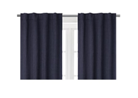 Back Tab a clean way to hang curtains these panels have hidden tabs that create subtle pleats