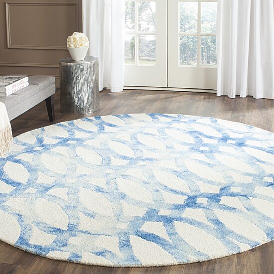 Safavieh Dip Dye Collection Maralyn Geometric Round Area Rug