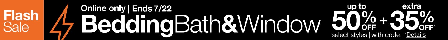 Bedding Bath and window flash sale