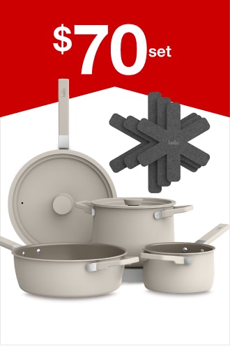 bella 9-PC. Ceramic Cookware Set