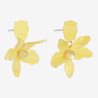 Bijoux Bar Flower Drop Earrings yellow