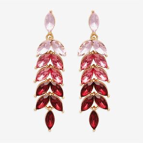 bijoux bar red glass drop earrings