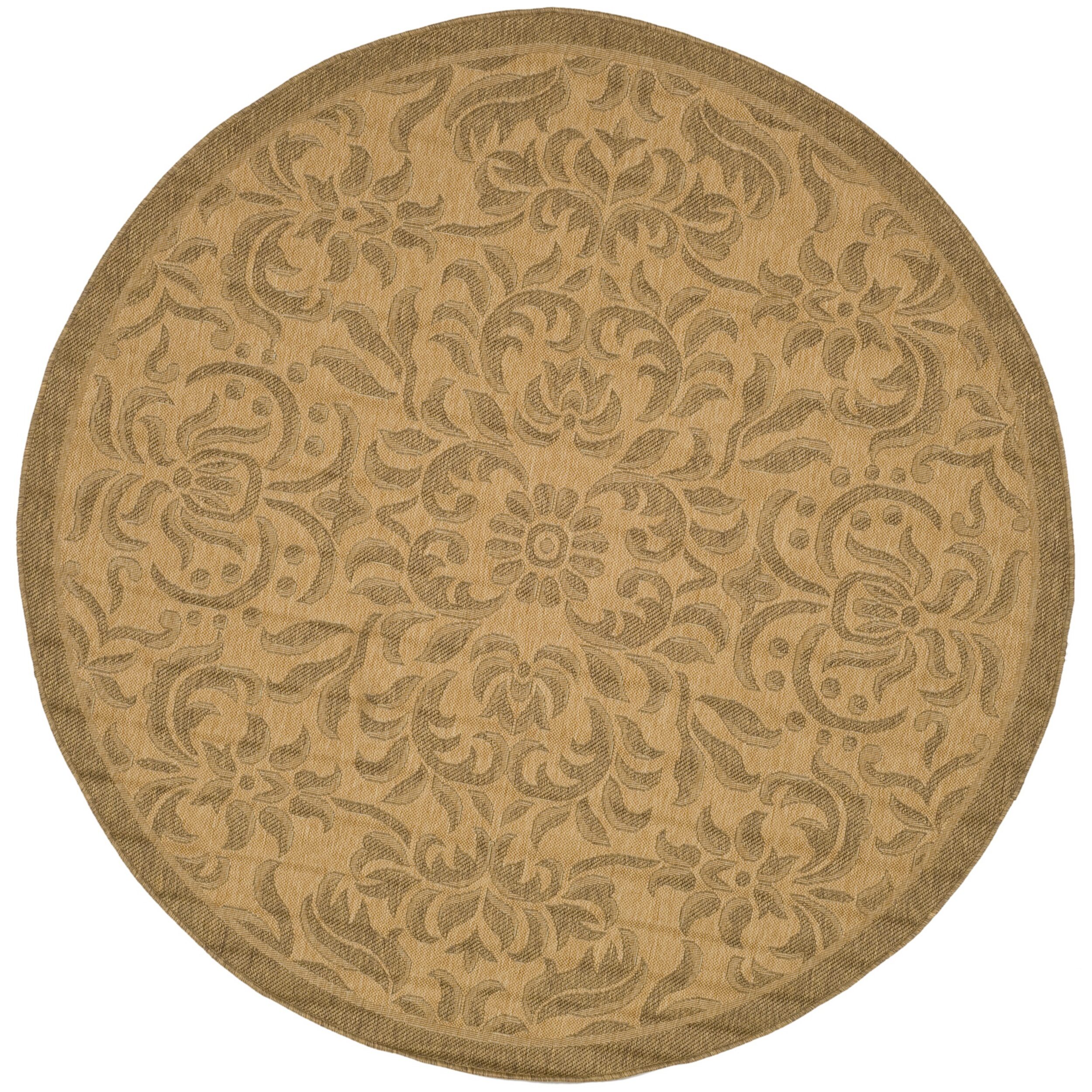 Safavieh Courtyard Collection Eleanor Oriental Indoor/Outdoor Round Area Rug