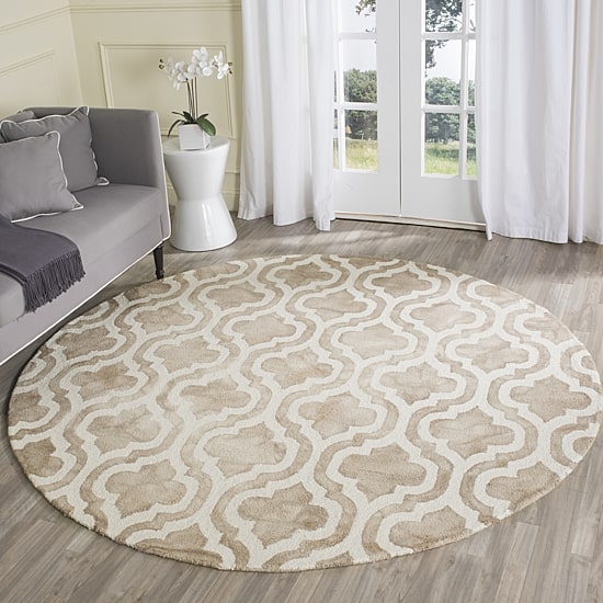 Safavieh Dip Dye Collection Elfrida Geometric Round Area Rug