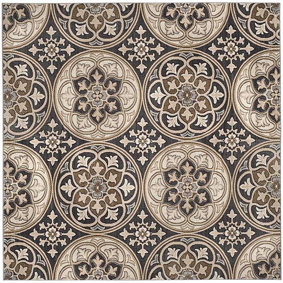Safavieh Lyndhurst Collection Evette Floral SquareArea Rug