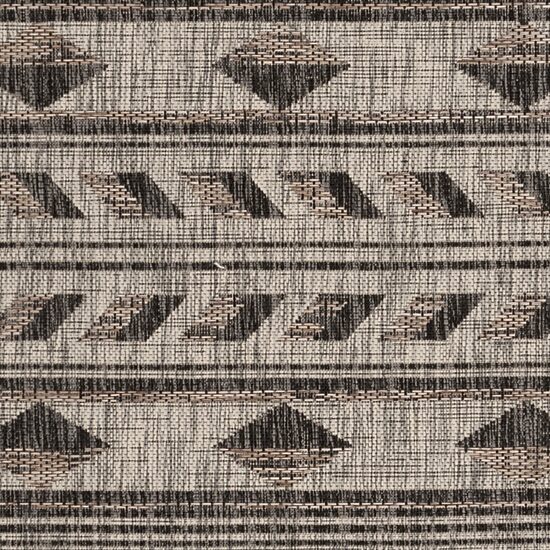 Safavieh Courtyard Collection Luana Geometric Indoor/Outdoor Round Area Rug
