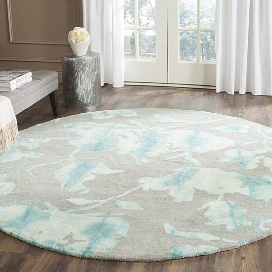Safavieh Dip Dye Collection Jessie Floral Round Area Rug