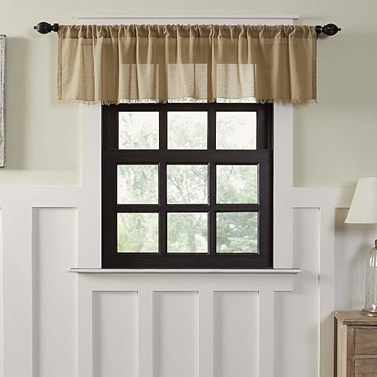 Tobacco Cloth Tailored Valance