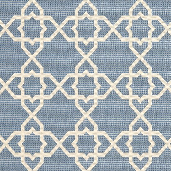 Safavieh Courtyard Collection Nicol Geometric Indoor/Outdoor Round Area Rug