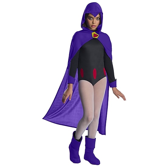 Little & Big Kid Girls Teen Titan Go Raven Deluxe DC Comics 4-pc. Costume