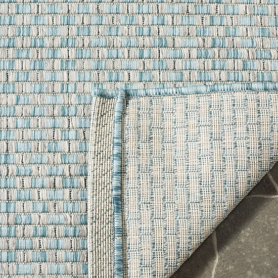 Safavieh Courtyard Collection Blanca Geometric Indoor/Outdoor Square Area Rug