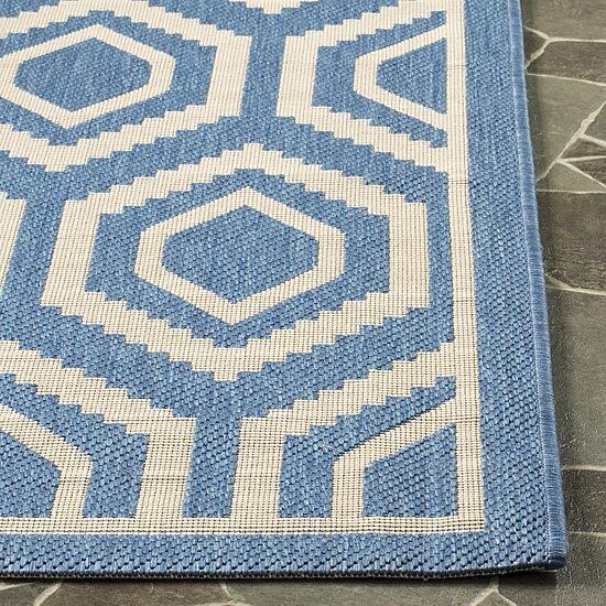 Safavieh Courtyard Collection Carmella Geometric Indoor/Outdoor Square Area Rug