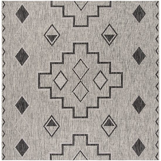 Safavieh Courtyard Collection Ambrose Geometric Indoor/Outdoor Square Area Rug
