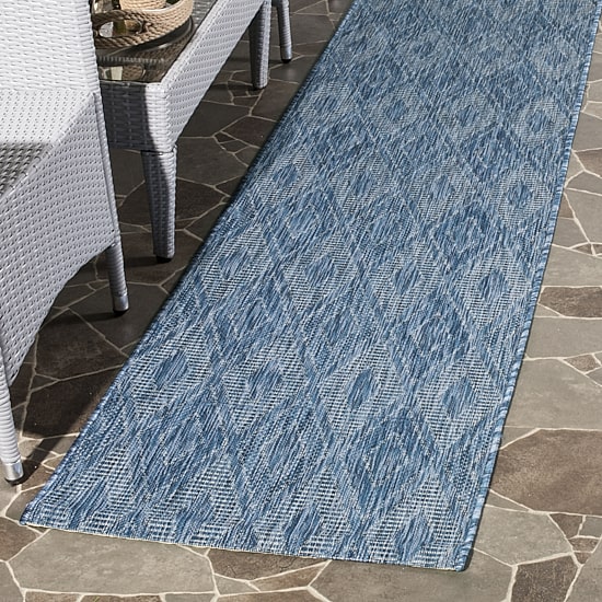 Safavieh Courtyard Collection Elisa Geometric Indoor/Outdoor Runner Rug