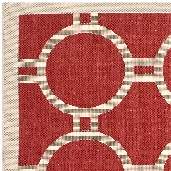 Safavieh Courtyard Collection Shag Geometric Indoor/Outdoor Area Rug