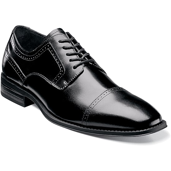 Stacy Adams® Waltham Mens Leather Cap Toe Lace Oxford Dress Shoes
