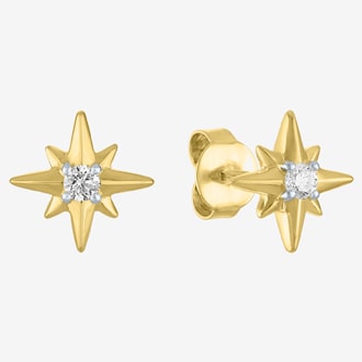 Diamond Addiction North Star Stud Earrings