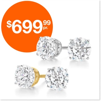 Diamond Studs In 10K Gold