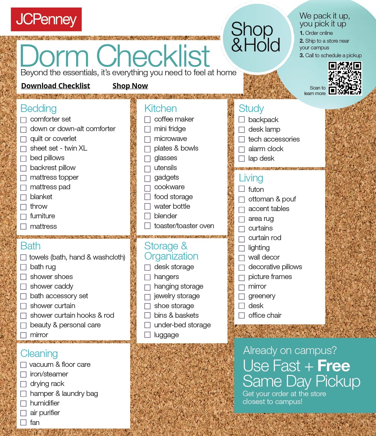 Dorm Checklist