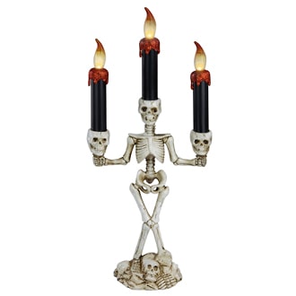 Dripping Candle Skeleton Candelabra